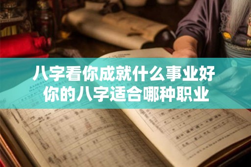 八字看你成就什么事业好 你的八字适合哪种职业