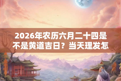 2026年农历六月二十四是不是黄道吉日?当天理发怎么样? 2026年农历六月二十四是不是黄道吉日?当天理发怎么样?
