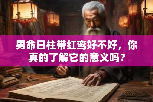 男命日柱带红鸾好不好，你真的了解它的意义吗？