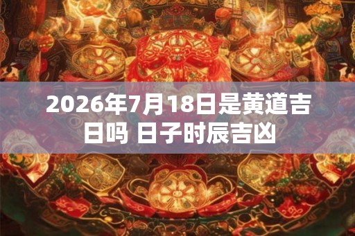 2026年7月18日是黄道吉日吗 日子时辰吉凶