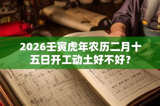 2026壬寅虎年农历二月十五日开工动土好不好? 2026壬寅虎年农历二月十五日开工动土好不好?