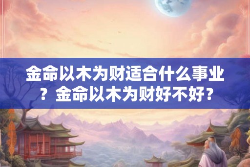 金命以木为财适合什么事业？金命以木为财好不好？