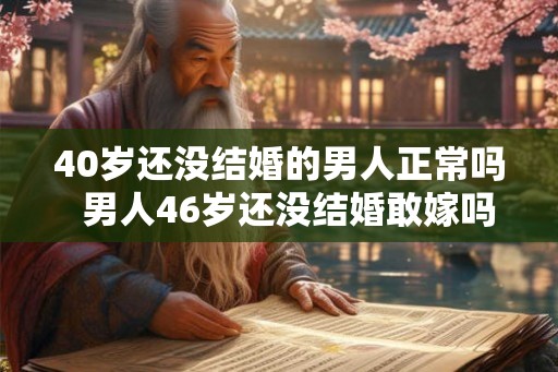 40岁还没结婚的男人正常吗 男人46岁还没结婚敢嫁吗 40岁还没结婚的男人正常吗 男人46岁还没结婚敢嫁吗