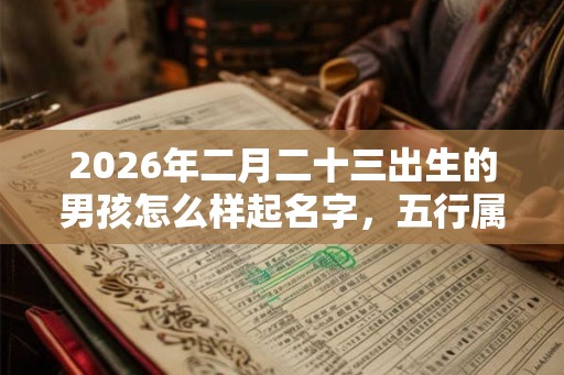 2026年二月二十三出生的男孩怎么样起名字，五行属什么