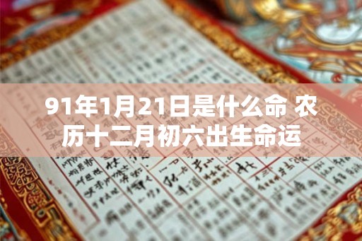 91年1月21日是什么命 农历十二月初六出生命运 91年1月21日是什么命 农历十二月初六出生命运