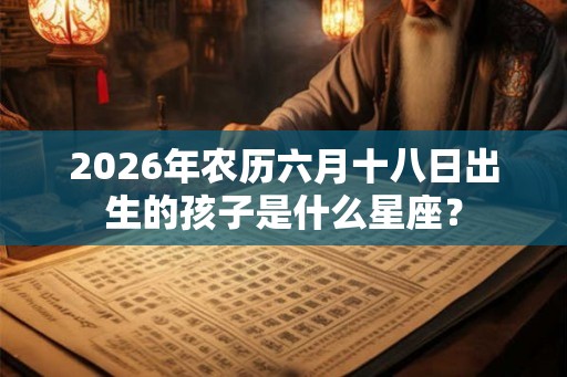 2026年农历六月十八日出生的孩子是什么星座？