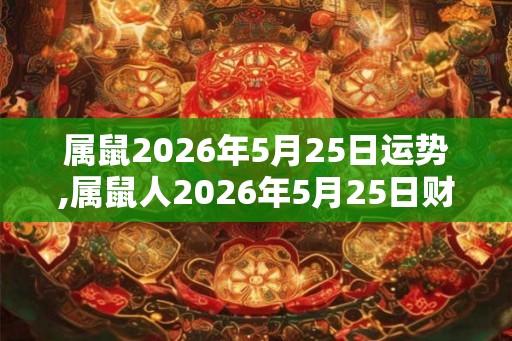 属鼠2026年5月25日运势,属鼠人2026年5月25日财运,生肖鼠2026年5月25日运势