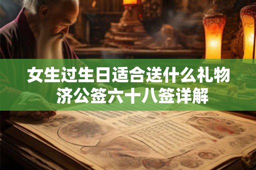 女生过生日适合送什么礼物  济公签六十八签详解
