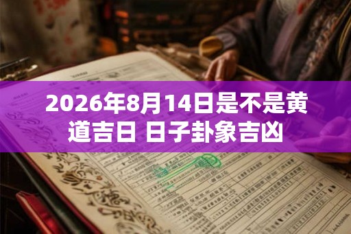 2026年8月14日是不是黄道吉日 日子卦象吉凶