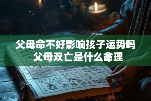 父母命不好影响孩子运势吗  父母双亡是什么命理
