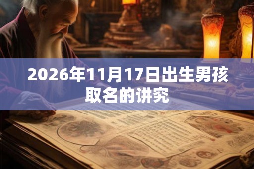 2026年11月17日出生男孩取名的讲究