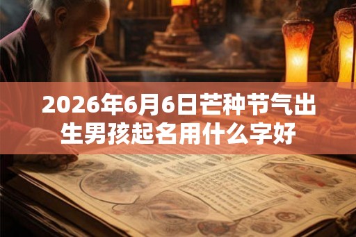2026年6月6日芒种节气出生男孩起名用什么字好