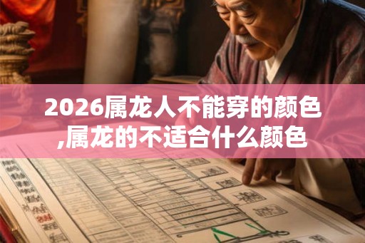 2026属龙人不能穿的颜色,属龙的不适合什么颜色