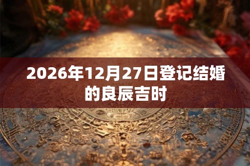 2026年12月27日登记结婚的良辰吉时