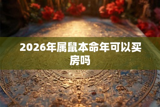 2026年属鼠本命年可以买房吗