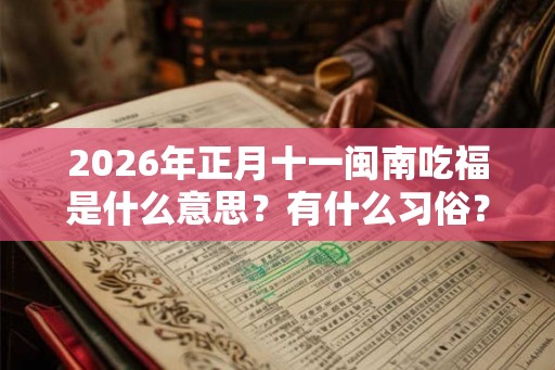 2026年正月十一闽南吃福是什么意思?有什么习俗? 2026年正月十一闽南吃福是什么意思?有什么习俗?