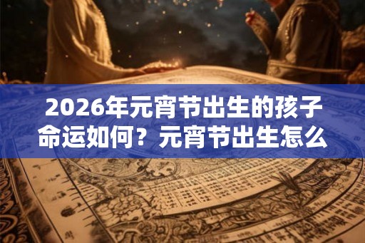 2026年元宵节出生的孩子命运如何?元宵节出生怎么起小名? 2026年元宵节出生的孩子命运如何?元宵节出生怎么起小名?
