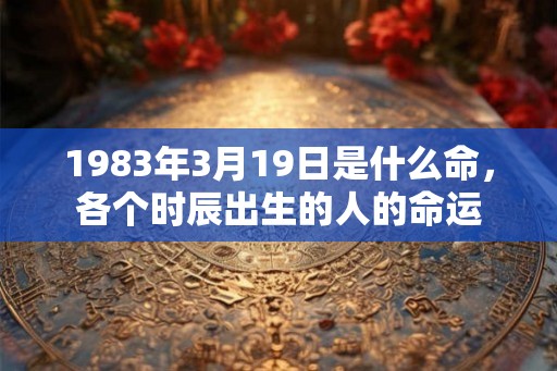 1983年3月19日是什么命，各个时辰出生的人的命运