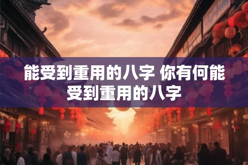 能受到重用的八字 你有何能受到重用的八字 能受到重用的八字 你有何能受到重用的八字