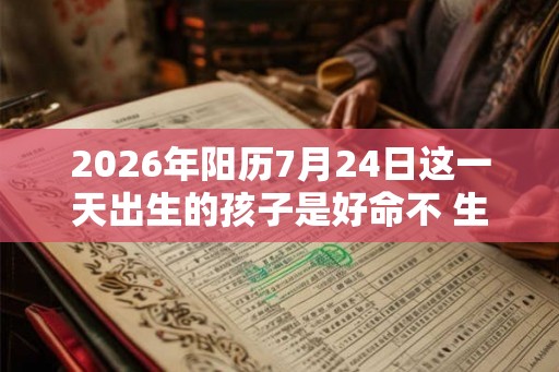 2026年阳历7月24日这一天出生的孩子是好命不 生平运势详解