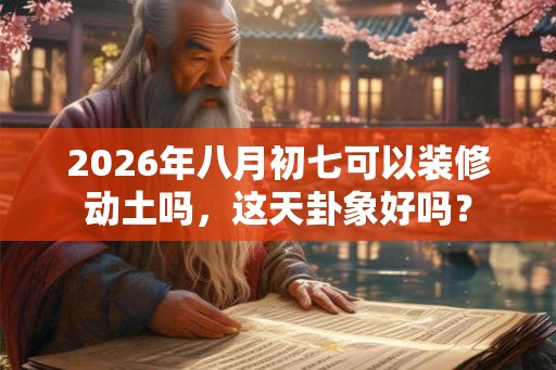 2026年八月初七可以装修动土吗，这天卦象好吗？