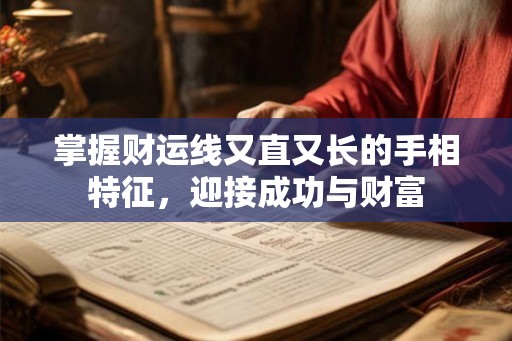 掌握财运线又直又长的手相特征，迎接成功与财富