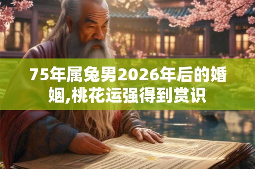75年属兔男2026年后的婚姻,桃花运强得到赏识