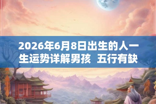2026年6月8日出生的人一生运势详解男孩 五行有缺失吗 2026年6月8日出生的人一生运势详解男孩 五行有缺失吗