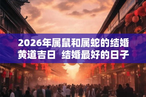 2026年属鼠和属蛇的结婚黄道吉日  结婚最好的日子