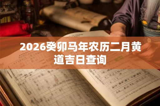 2026癸卯马年农历二月黄道吉日查询