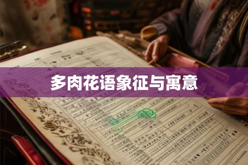 多肉花语象征与寓意