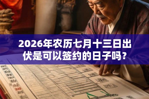 2026年农历七月十三日出伏是可以签约的日子吗？
