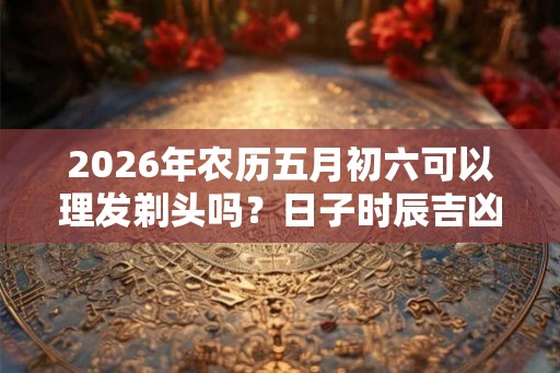 2026年农历五月初六可以理发剃头吗?日子时辰吉凶? 2026年农历五月初六可以理发剃头吗?日子时辰吉凶?