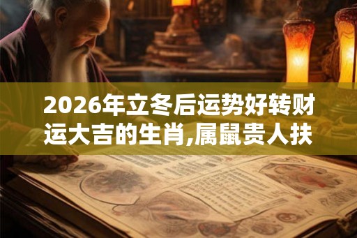 2026年立冬后运势好转财运大吉的生肖,属鼠贵人扶持发展成功