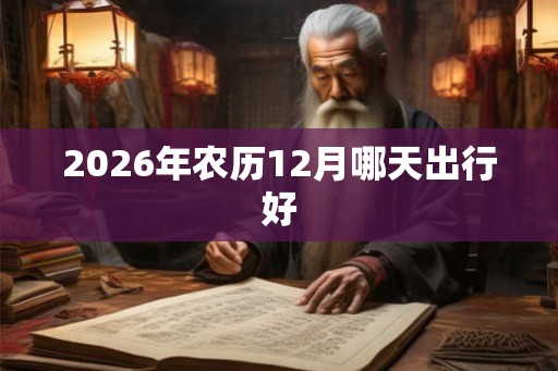 2026年农历12月哪天出行好 2026年农历12月哪天出行好