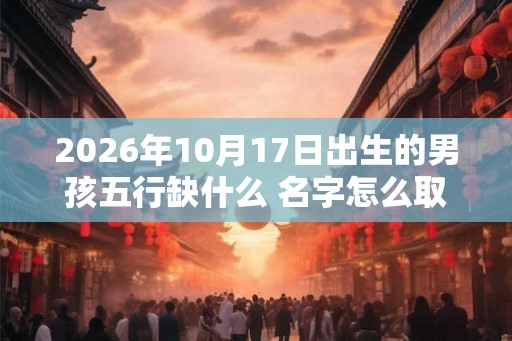 2026年10月17日出生的男孩五行缺什么 名字怎么取有力量