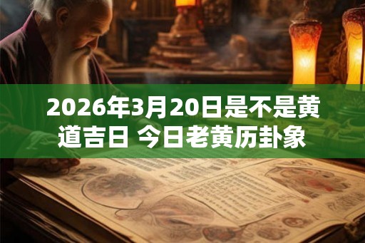 2026年3月20日是不是黄道吉日 今日老黄历卦象
