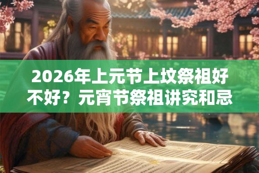 2026年上元节上坟祭祖好不好？元宵节祭祖讲究和忌讳？