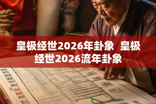 皇极经世2026年卦象  皇极经世2026流年卦象