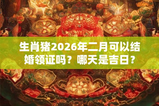 生肖猪2026年二月可以结婚领证吗？哪天是吉日？