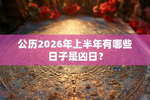 公历2026年上半年有哪些日子是凶日？
