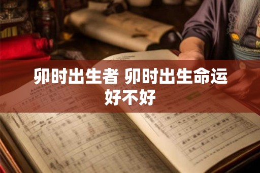 卯时出生者 卯时出生命运好不好