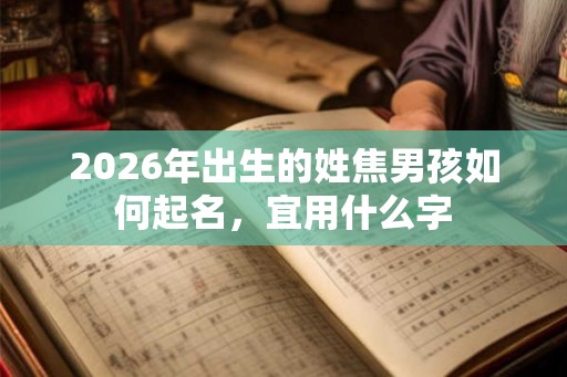 2026年出生的姓焦男孩如何起名，宜用什么字