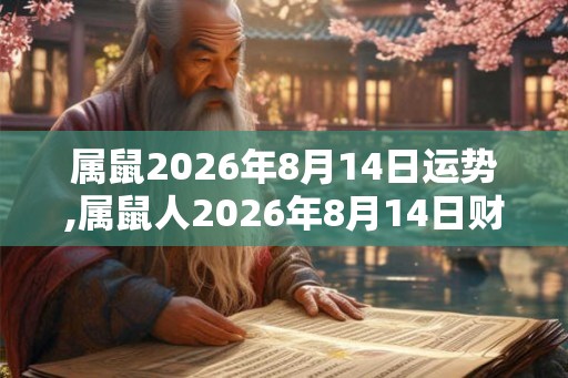 属鼠2026年8月14日运势,属鼠人2026年8月14日财运,生肖鼠2026年8月14日运势 属鼠2026年8月14日运势,属鼠人2026年8月14日财运,生肖鼠2026年8月14日运势
