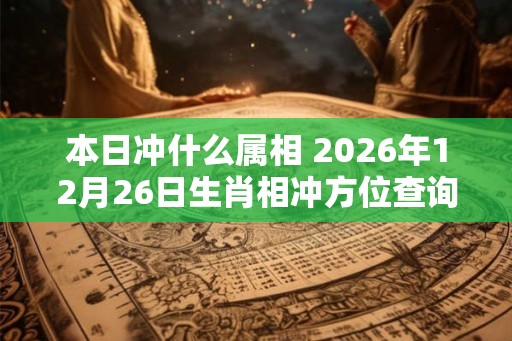 本日冲什么属相 2026年12月26日生肖相冲方位查询