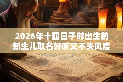 2026年十四日子时出生的新生儿取名好听又不失风度
