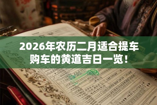 2026年农历二月适合提车购车的黄道吉日一览! 2026年农历二月适合提车购车的黄道吉日一览!