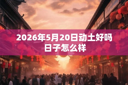 2026年5月20日动土好吗 日子怎么样