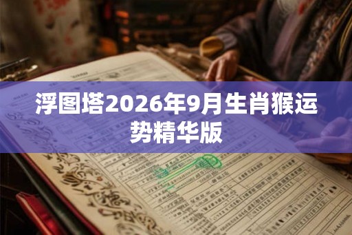 浮图塔2026年9月生肖猴运势精华版