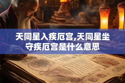 天同星入疾厄宫,天同星坐守疾厄宫是什么意思